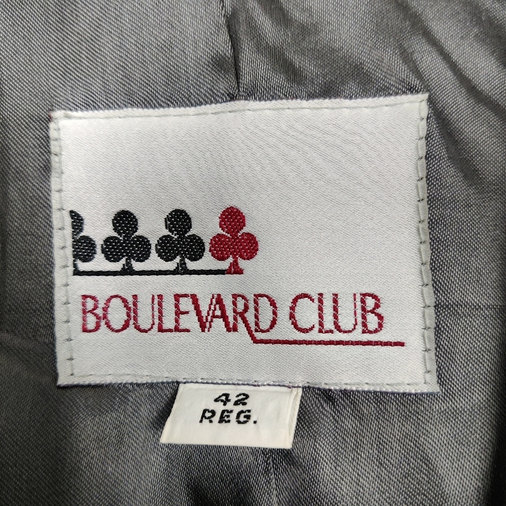 Vintage Boulevard Club Men's Long Wool & Cashmere Coat in Gray Size 42R Office - Picture 2 of 10